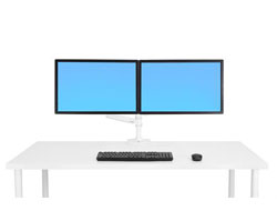 ERGOTRON LX Doppelschirmloesung fuer Tischmontage weiss 61cm 24Zoll Displays bis 33cm anheben max18kg.belastbar VESA 75x75 100x100mm ERGOTRON LX Doppelschirmloesung fuer Tischmontage weiss 61cm 24Zoll Displays bis 33cm anheben max18kg.belastbar VESA 75x75 100x100mm