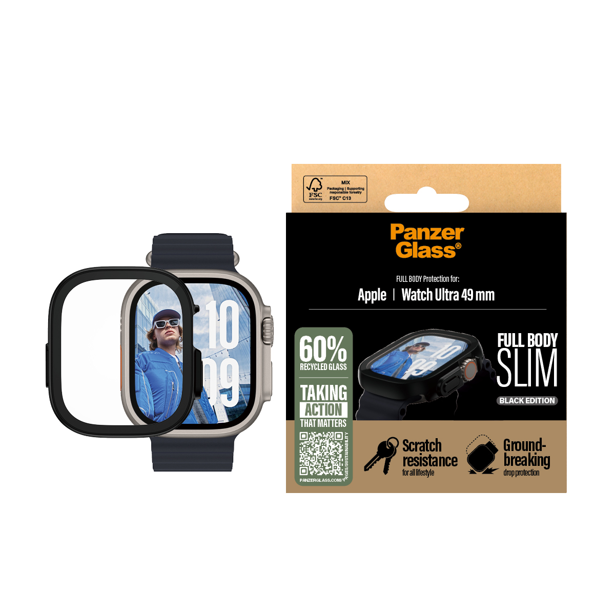 PanzerGlass Snappie Full Body Slim Black Apple Watch Ultra 2