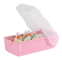 HAN CROCO Karteikasten DIN A8 fuer 500 Karteikarten pastellrosa-transparent mit Deckel HAN CROCO Karteikasten DIN A8 fuer 500 Karteikarten pastellrosa-transparent mit Deckel