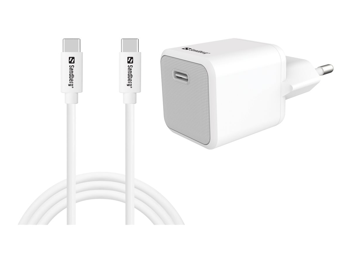 SANDBERG USB-C 20W Charger+USB-C>C 1M SANDBERG USB-C 20W Charger+USB-C>C 1M