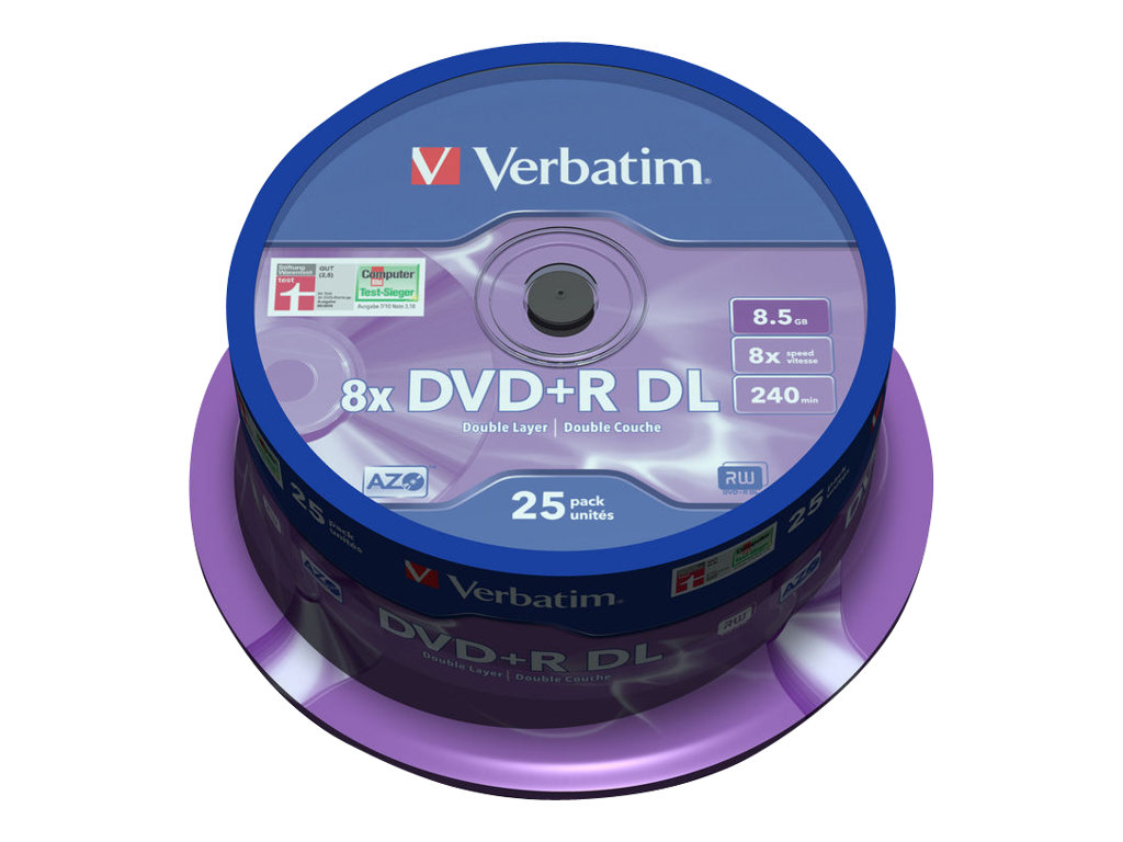 VERBATIM DVD+R DL 8.5GB 8x (25) SP