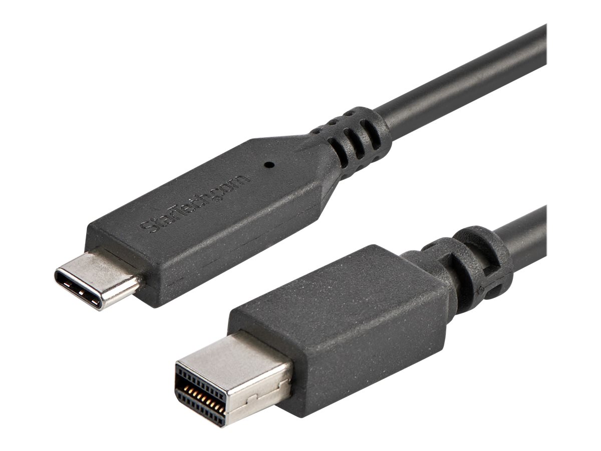 StarTech.com 1,8m USB-C auf Mini DisplayPort Kabel - USB C zu mDP Kabel - 4K 60Hz - Schwarz - externer Videoadapter - STM32F072CBU6 - Schwarz