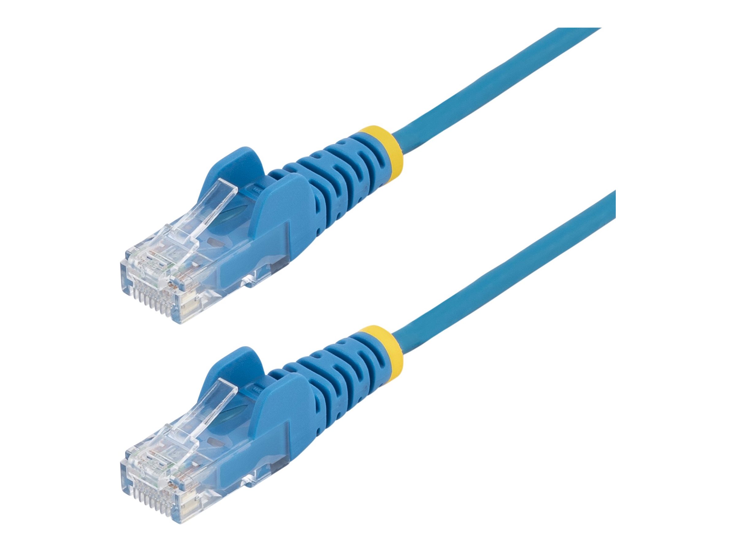 STARTECHCOM 25cm Blaues Slim CAT6Netzwerkkabel 100W PoE Snagless RJ45 LSZH 28AWG Reines Kupfer PatchkabelEthernet Kabel