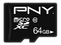 PNY Micro SD Card Performance Plus 64GB XC Class 10 SD adapter