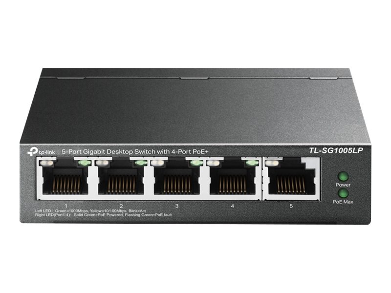 TL-SG1005LP 5-Port Gigabit (4x PoE+) L2 Smart Switch TL-SG1005LP 5-Port Gigabit (4x PoE+) L2 Smart Switch