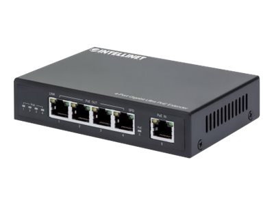 INTELLINET 4-Port Gigabit Ultra PoE-Extender Verlaengert PoE-Reichweite um 100m PoE-Strombudget 90W 4x PSE-Ports IEEE 802.3bt/at/af INTELLINET 4-Port Gigabit Ultra PoE-Extender Verlaengert PoE-Reichweite um 100m PoE-Strombudget 90W 4x PSE-Ports IEEE 802.3bt/at/af