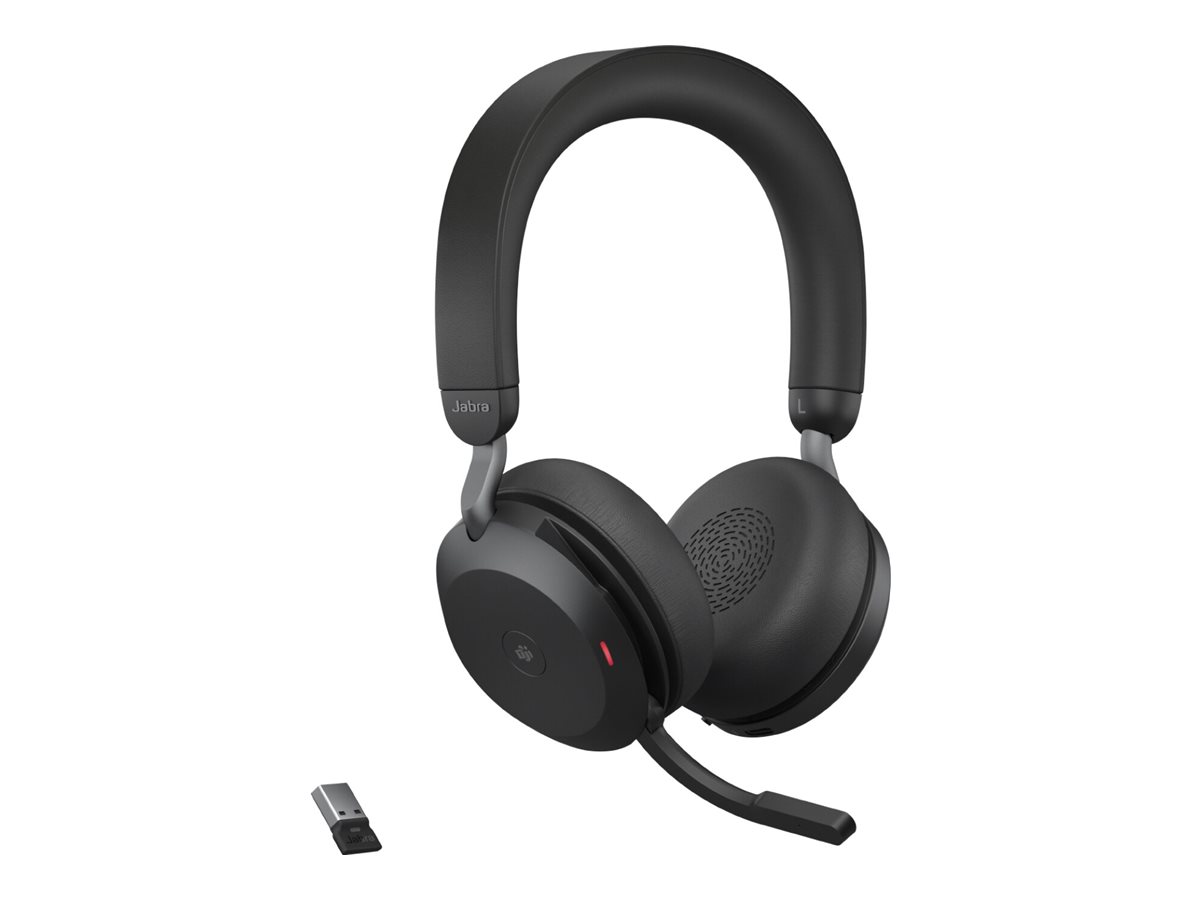 Jabra Evolve2 75 MS Stereo USB-A black mit Ladestation