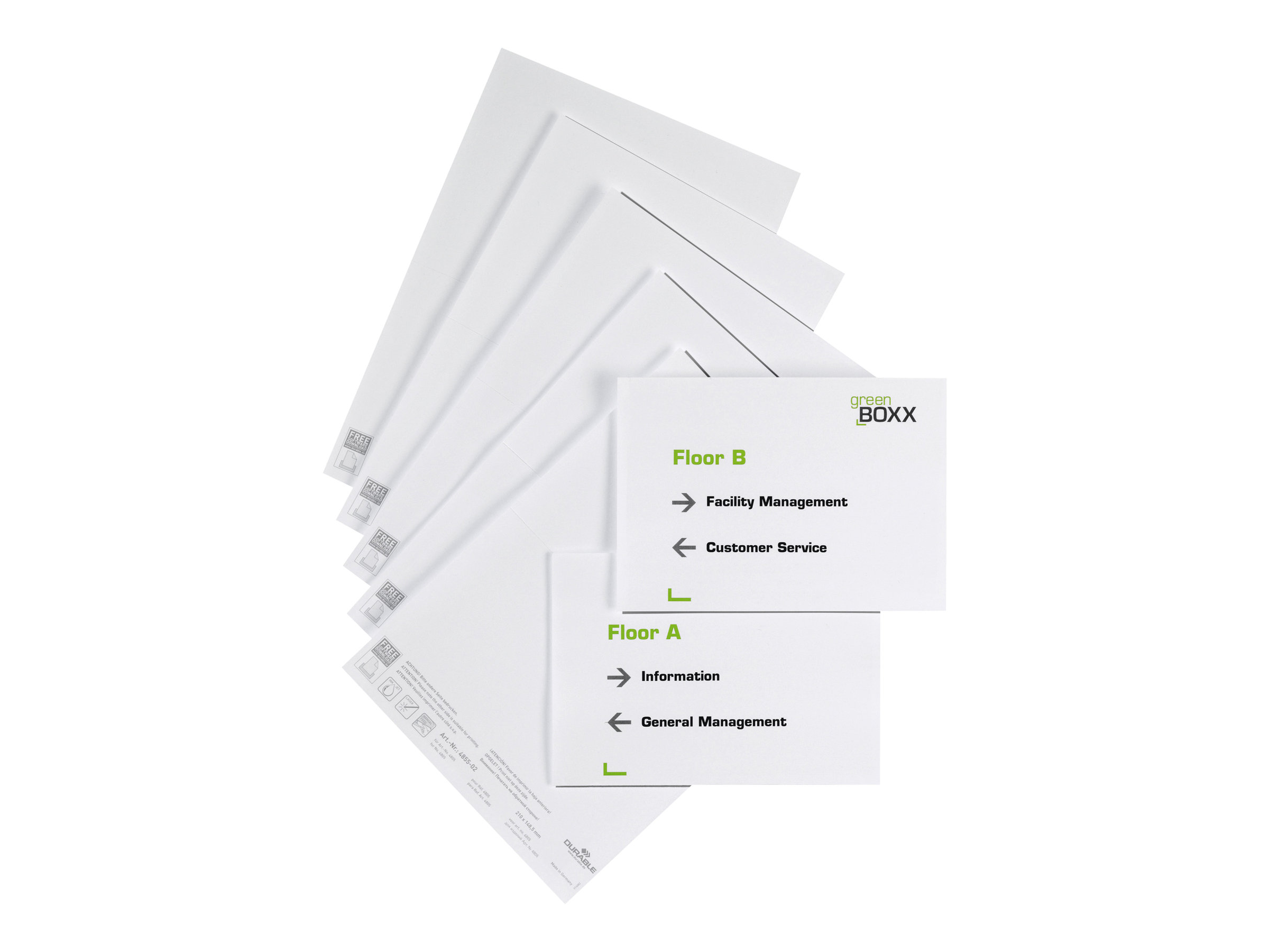 DURABLE Einsteckschilder fuer Namensschilder DOOR SIGN REFILL 14,8 x 21,0 cm, 20 St.