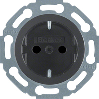 Berker Steckdose SCHUKO 475501 schwarz glänzend Berker Steckdose SCHUKO 475501 schwarz glänzend