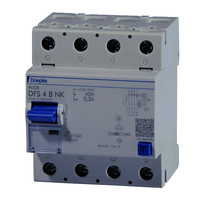 Doepke FI-Schutzschalter allstromsensitiv DFS4 040-4/0,30-B NK 4polig 40/0,3A Doepke FI-Schutzschalter allstromsensitiv DFS4 040-4/0,30-B NK 4polig 40/0,3A