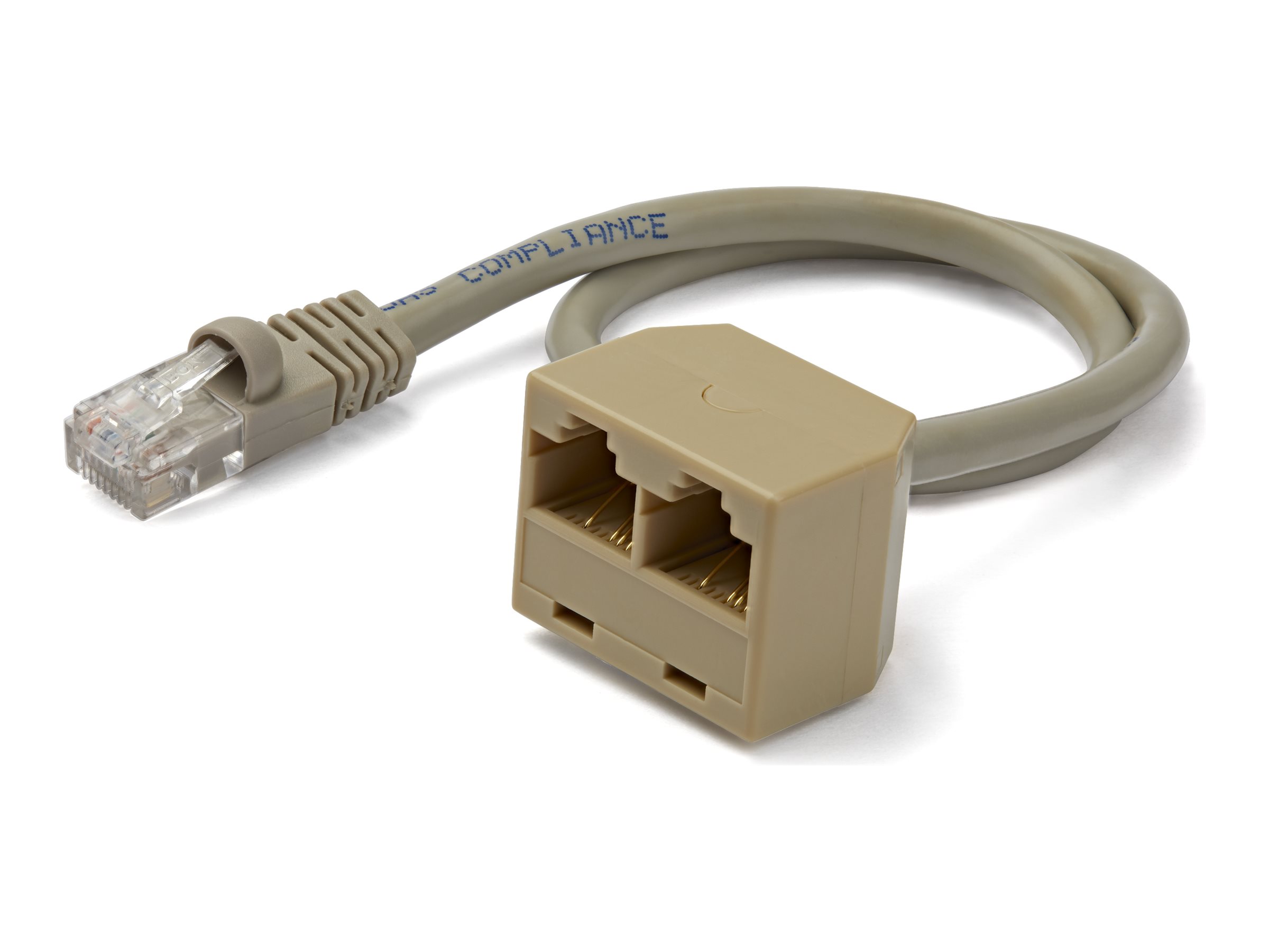 STARTECHCOM 2to1 RJ45 10100mbps SplitterCombiner One adapter required at each end of the connection RJ45SPLITTER