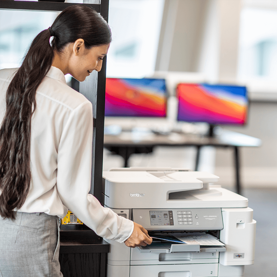 BROTHER MFCJ5955DW MFP colour inkjet 25ppm copy 30ppm print 600 sheets USB 20 LAN WiFi NFC USB 20 host