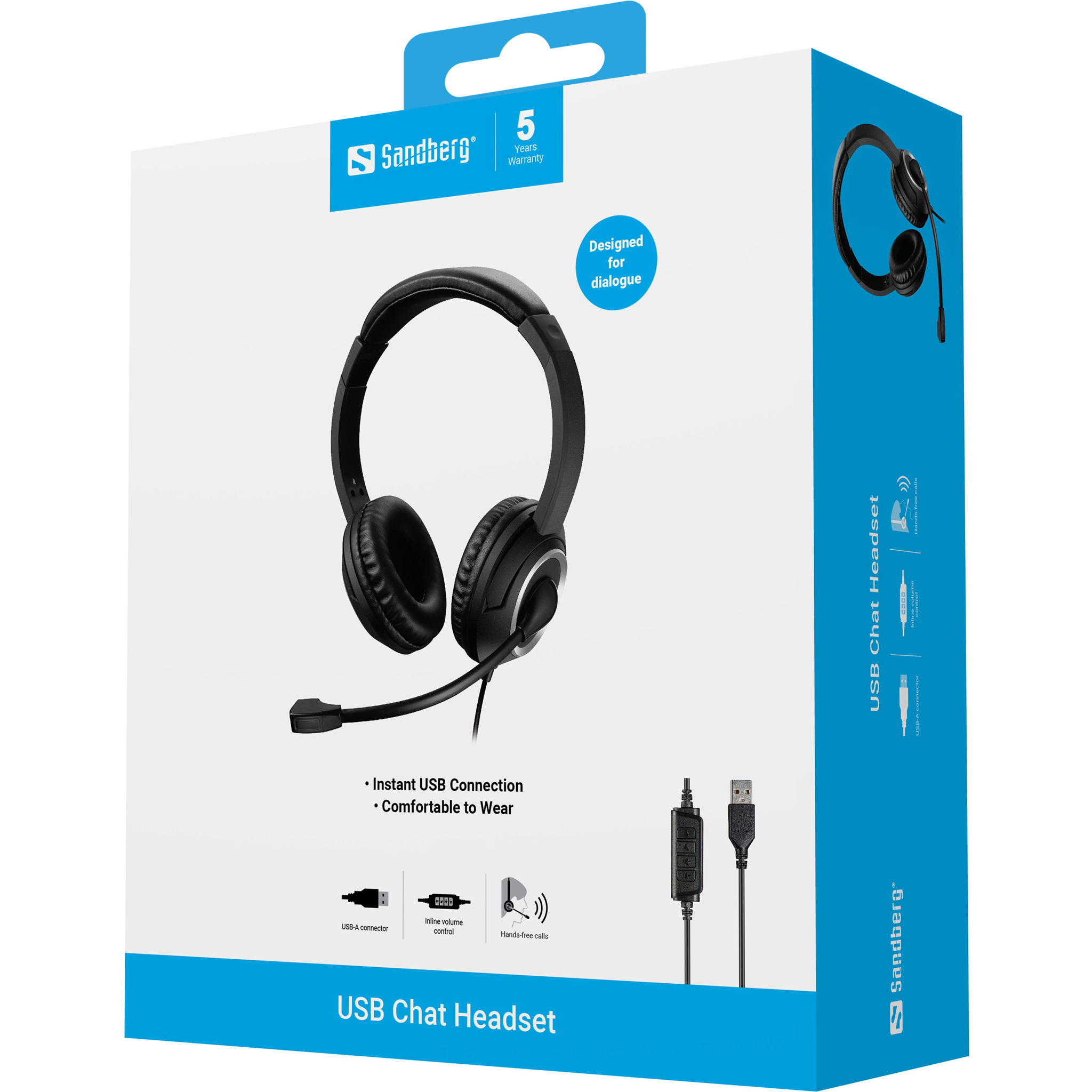 12616 SANDBERG Chat Headset Kabel