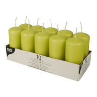 10 PAPSTAR Stumpenkerzen kiwi 10 PAPSTAR Stumpenkerzen kiwi