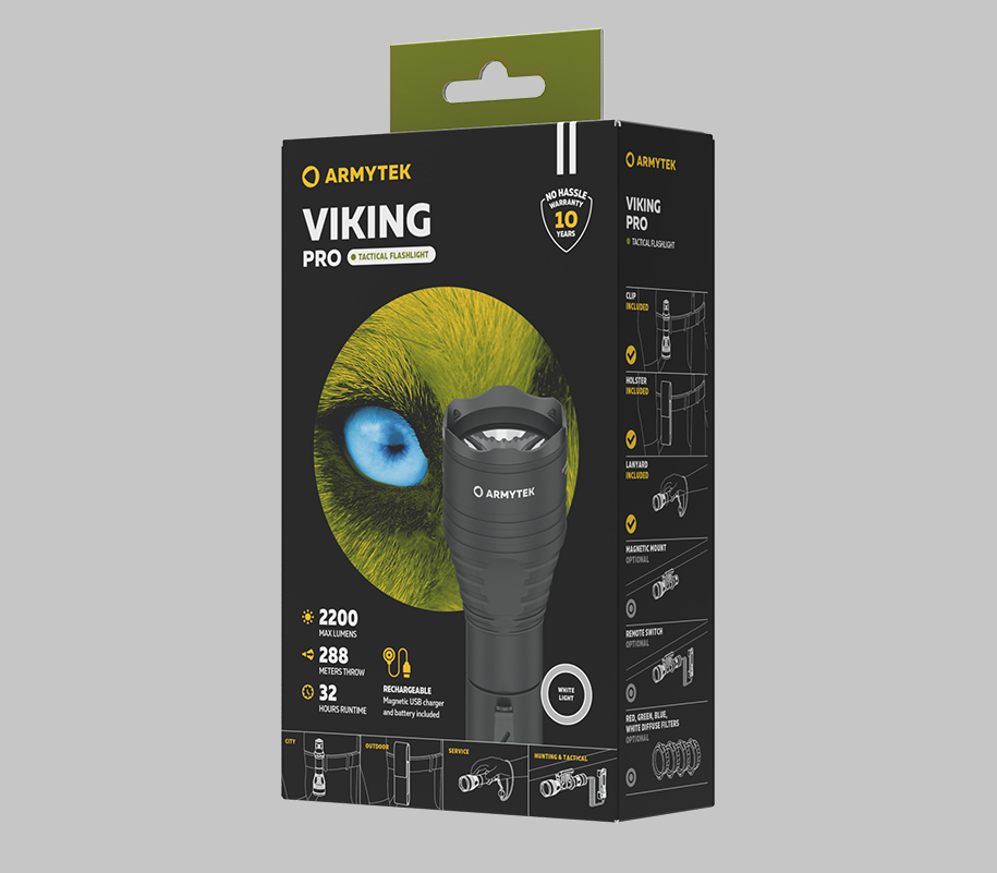 Armytek Viking Pro v35 Magnet USB XHP502 White