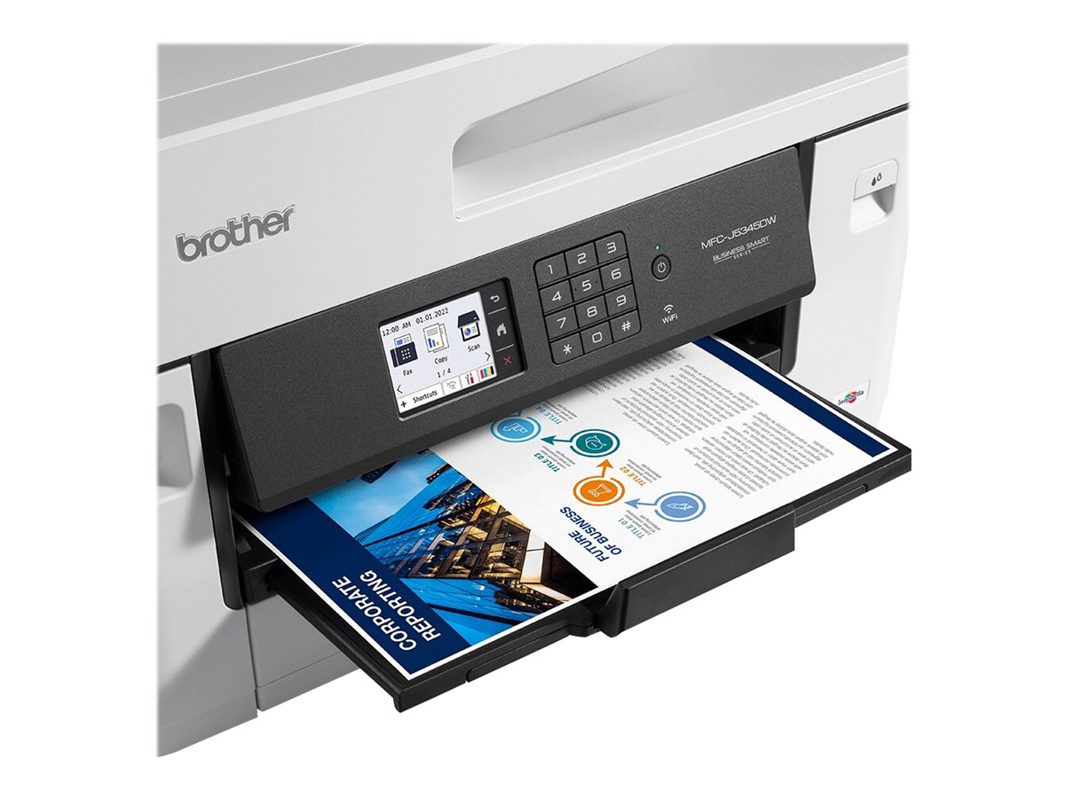 BROTHER MFCJ5345DW Professional 4in1 Business Smart Color Inkjet Multifunction Printer Print up to A3 Size 28ipm ISO Wi-Fi BROTHER MFCJ5345DW Professional 4in1 Business Smart Color Inkjet Multifunction Printer Print up to A3 Size 28ipm ISO Wi-Fi