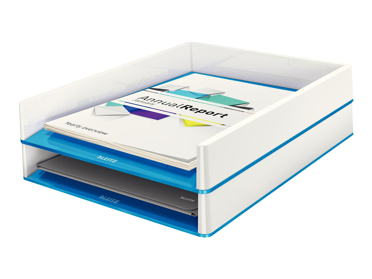 LEITZ Briefablage WOW Duo Colour perlweiss/blau
