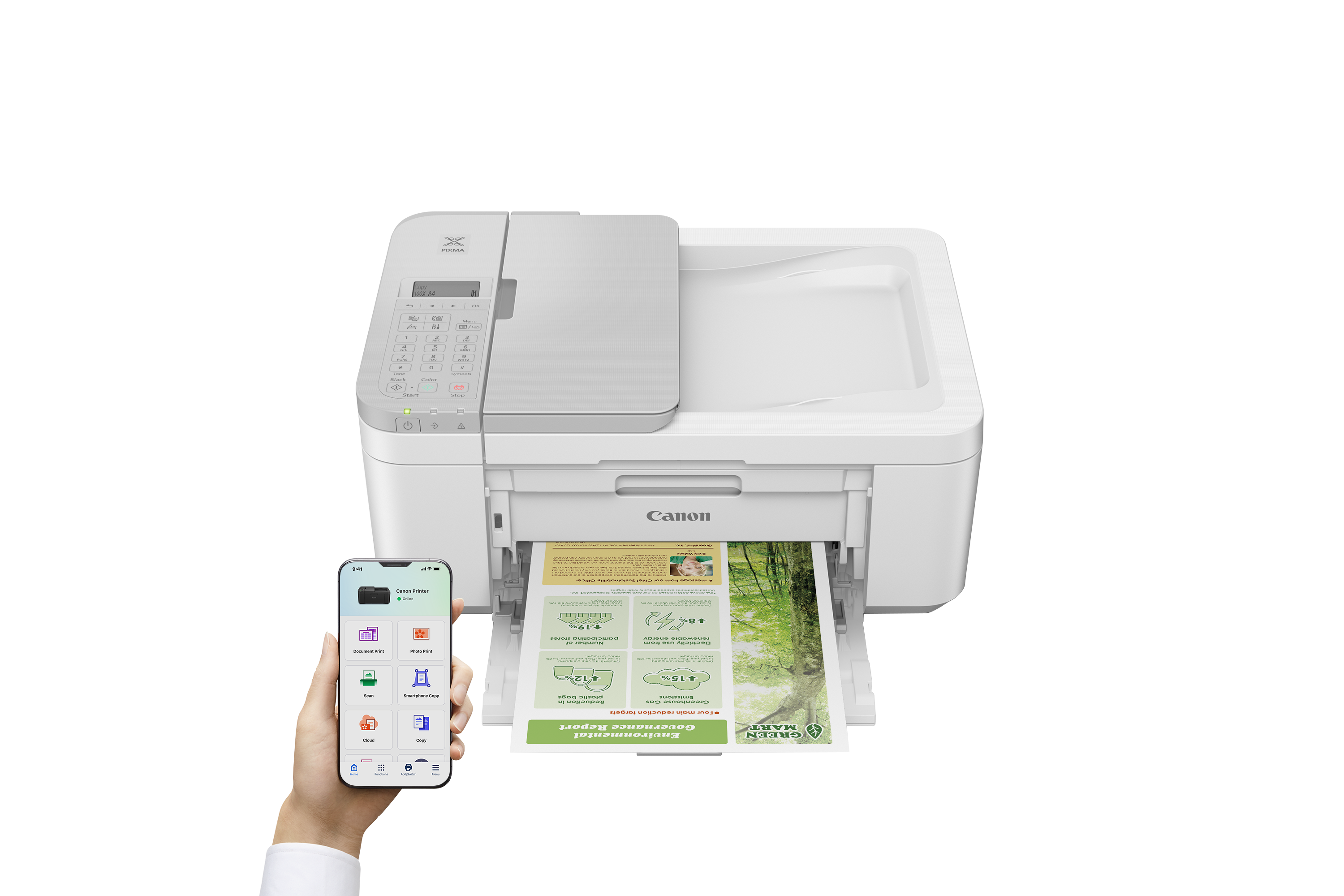 Canon PIXMA TR4756i 4 in 1 TintenstrahlMultifunktionsdrucker weiss