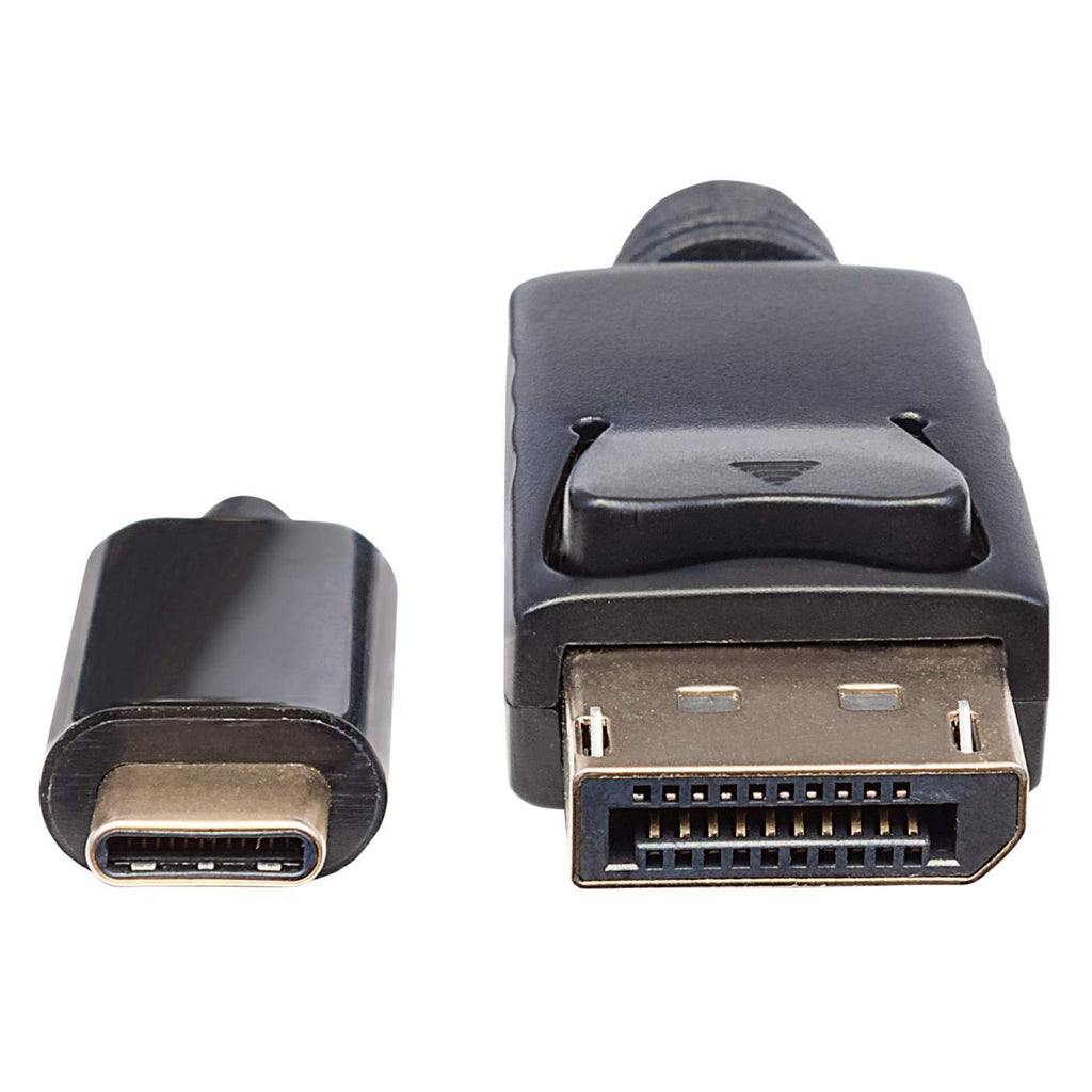 MANHATTAN USB Typ C auf DisplayPort Kabel 2m Konvertiert das AlternateModeSignal in ein DisplayPort 4KAusgangssignal schwarz