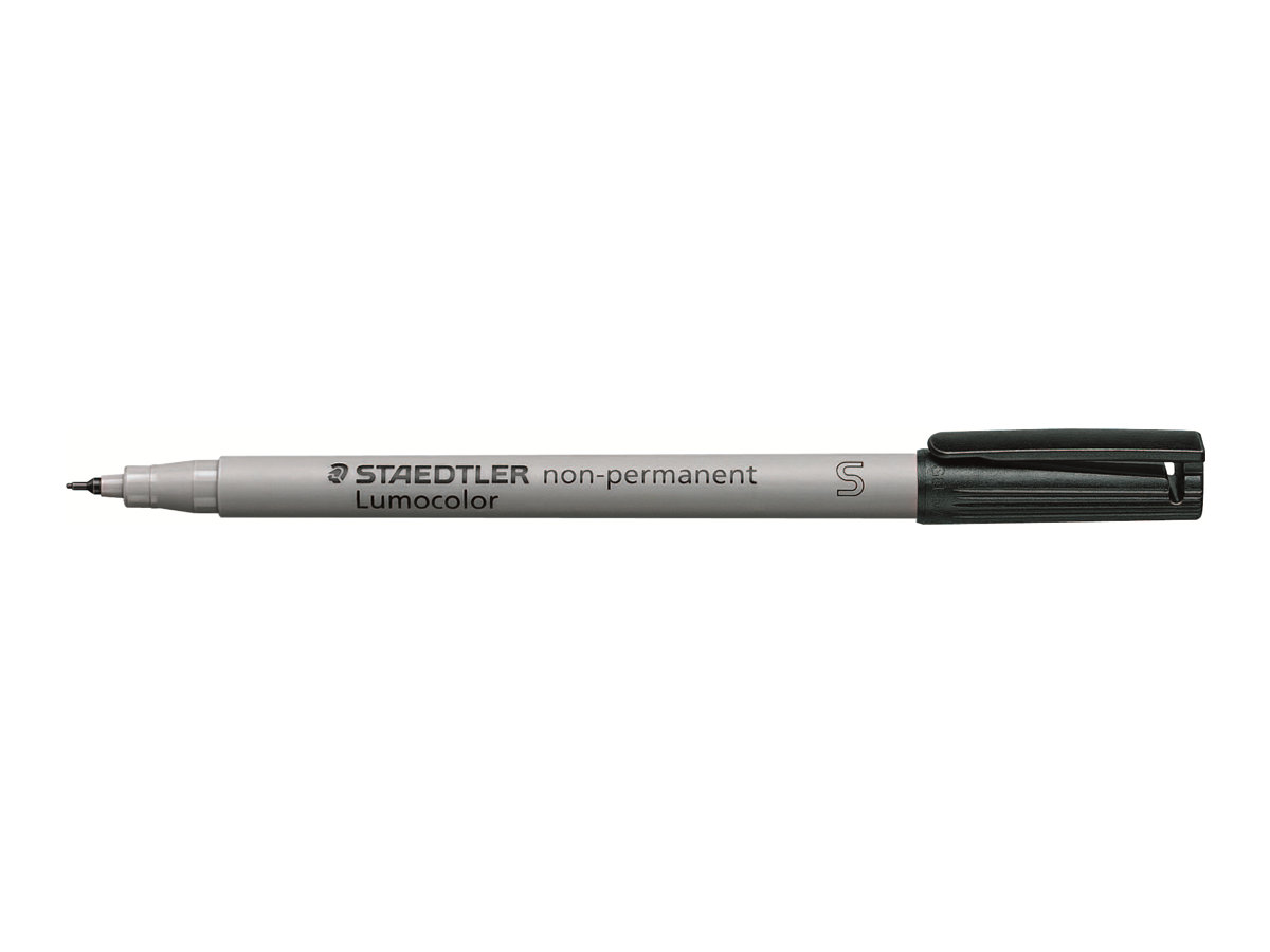 STAEDTLER Lumocolor Folienstifte schwarz 0,4 mm nonpermanent, 10 St