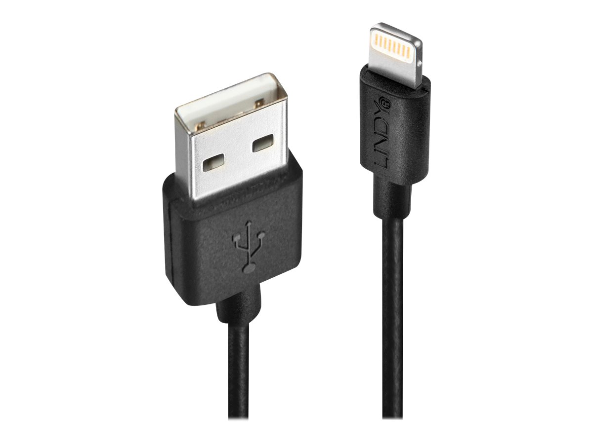LINDY 0,5m USB Lightning Kabel schwarz LINDY 0,5m USB Lightning Kabel schwarz