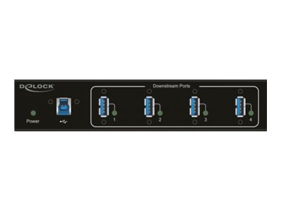 DELOCK Externer Industrie Hub 4 x USB 30 TypA mit 15 kV ESD Schutz