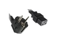 helos Netzanschlusskabel, Schutzkontaktstecker 90° auf C19, schwarz, 3,0m helos Netzanschlusskabel, Schutzkontaktstecker 90° auf C19, schwarz, 3,0m