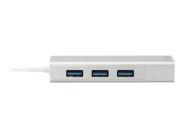 DIGITUS USB30 3Port HUB GLAN Adapter 3xUSB AF 1xUSB AM 1xRJ45 LAN