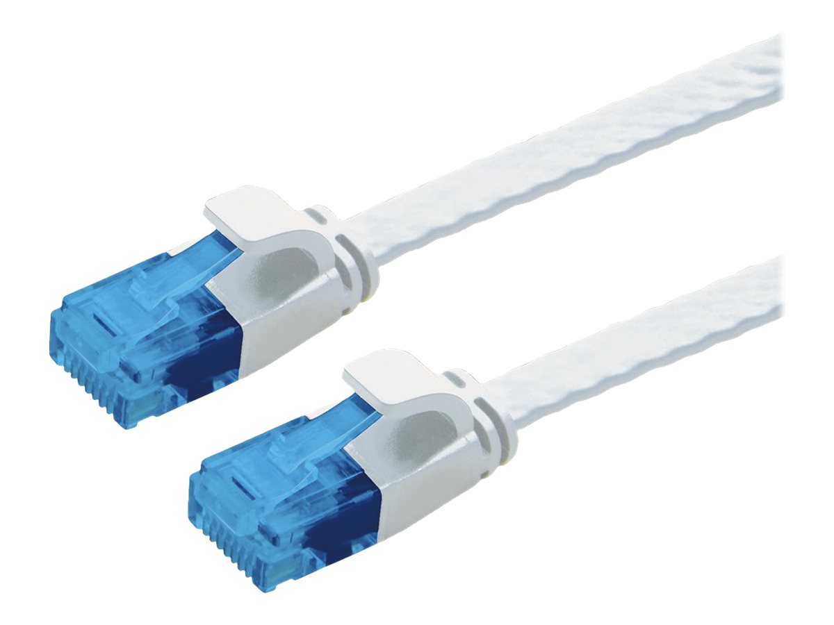 VALUE Patchkabel Kat.6A Class EA UTP extra-flach weiss 3m