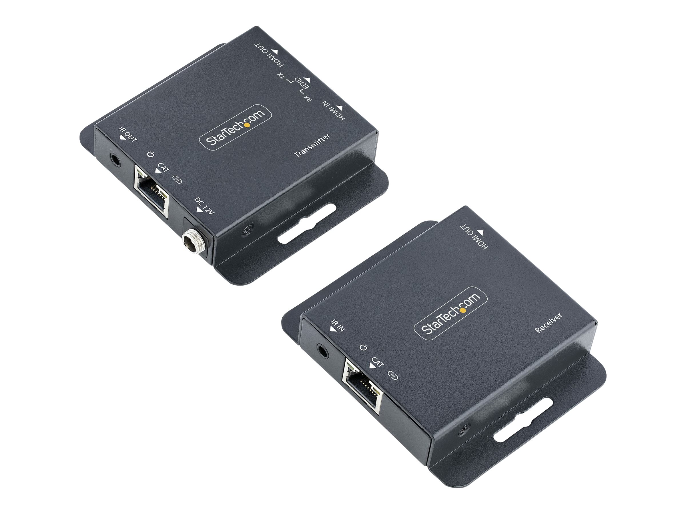 STARTECH.COM HDMI Extender over CAT6/CAT5 4K 30Hz/130ft PoC HDMI over Ethernet Extender HDMI Transmitter and Receiver kit IR Exten