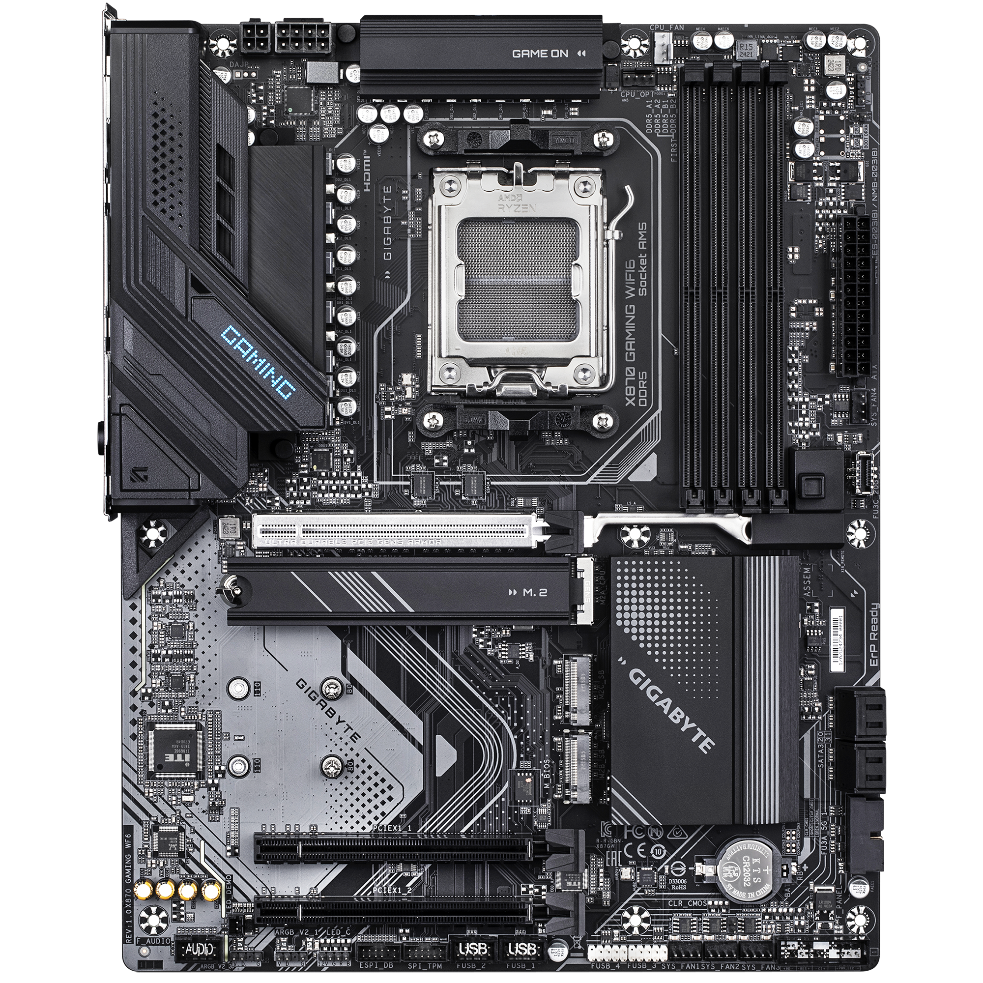 GIGABYTE X870 GAMING WF6 AM5 4xDDR5 6xSATA 3xM2