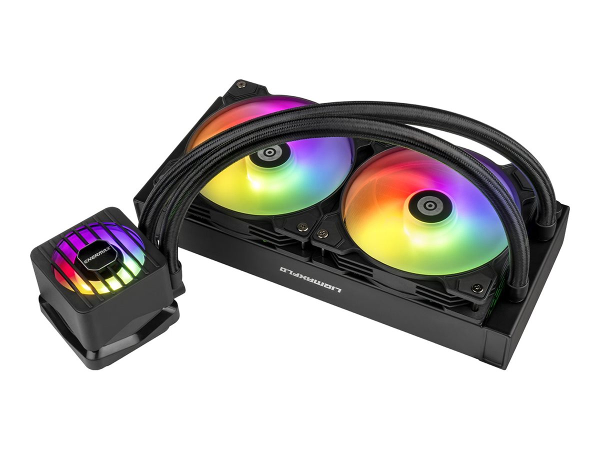 ENERMAX LIQMAXFLO 240mm CPU AIO Flüssigkeitskühler - Xtreme Doppelkammerpumpe- VRM Wasserblock ARGB