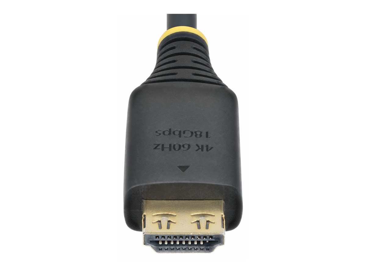 STARTECHCOM 30cm High Speed HDMI Kabel mit Griffsteckern 4K 60Hz und 1440p 144Hz 18Gbps UHD HDMI ArceArc Kabel mit TPEMantel