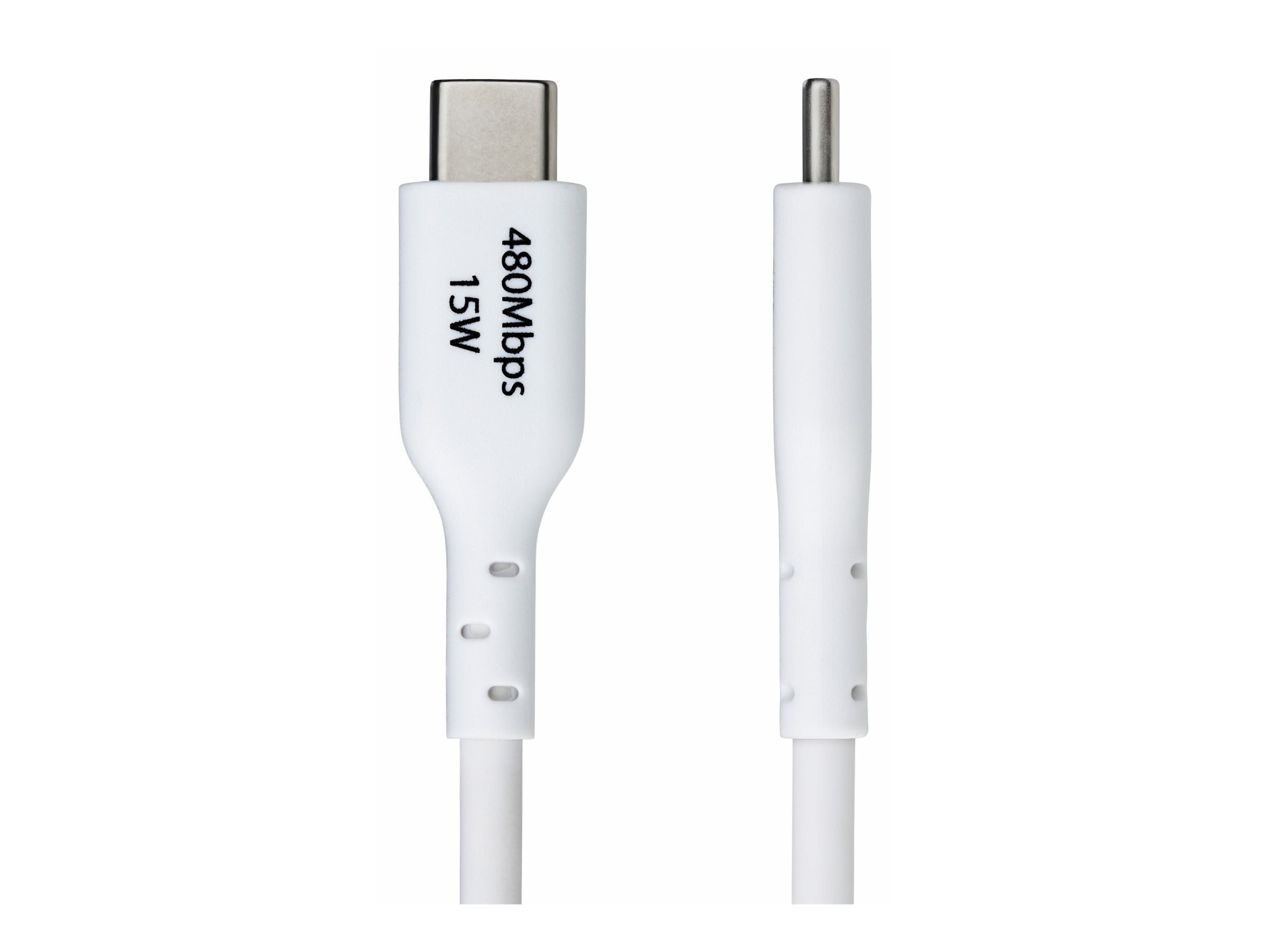 STARTECH.COM 2m USB-A auf USB-C Ladekabel USB-A auf Typ-C Ladekabel 3A Schnellladekabel USB 2.0 Datenubertragung M/M Weiss