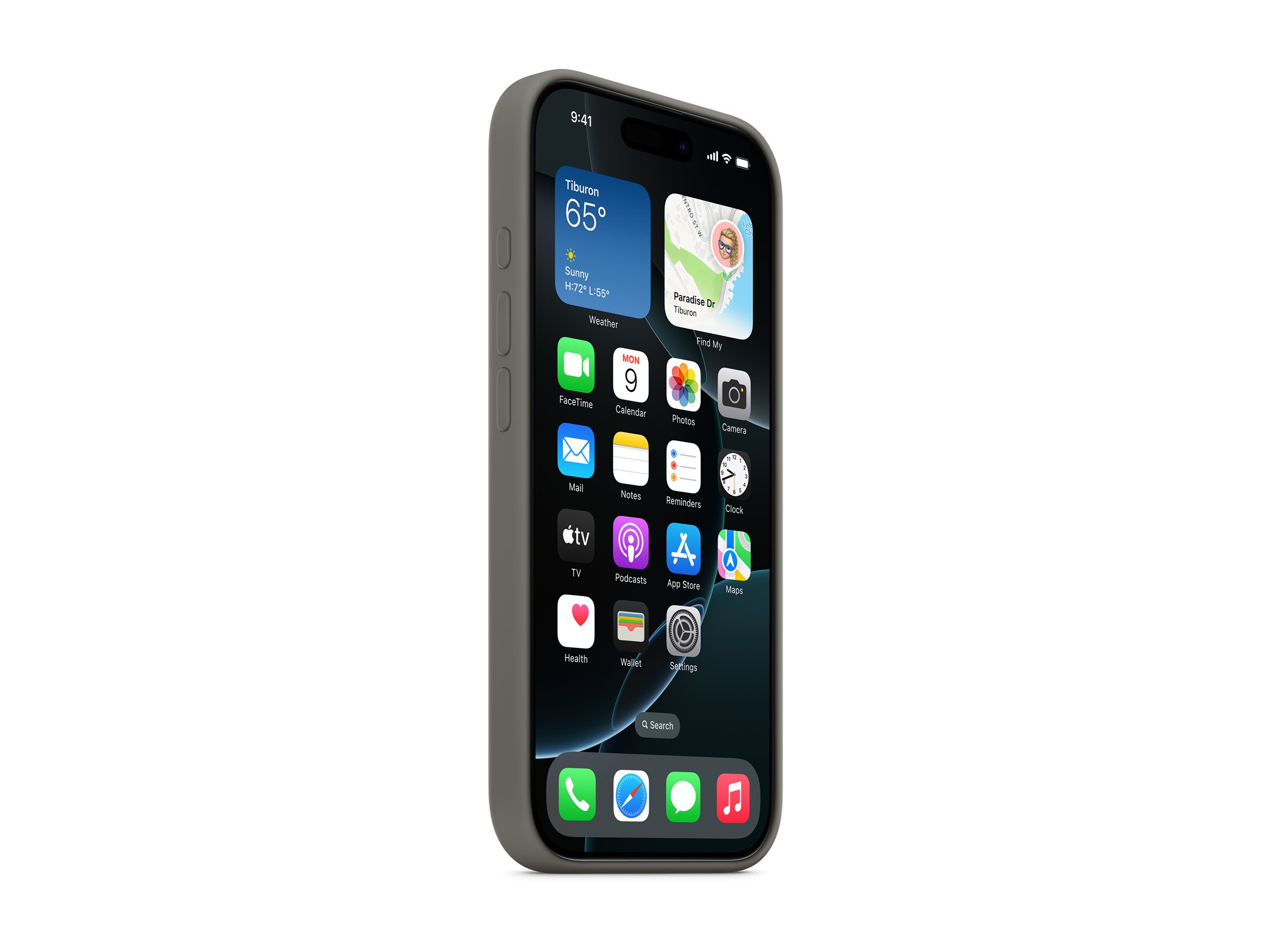 APPLE iPhone 16 Pro Silicone Case with MagSafe - Stone Gray
