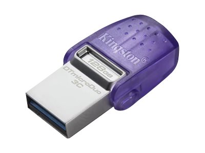 KINGSTON 128GB DataTraveler microDuo 3C 200MB/s dual USB-A + USB-C KINGSTON 128GB DataTraveler microDuo 3C 200MB/s dual USB-A + USB-C