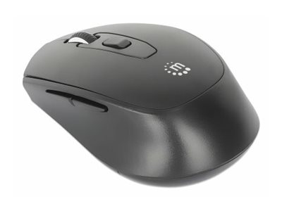 MANHATTAN MW6200 Kabellose USB-Maus USB-A Nanoempfänger sechs Tasten plus Mausrad 800/1200/1600 dpi optisch schwarz