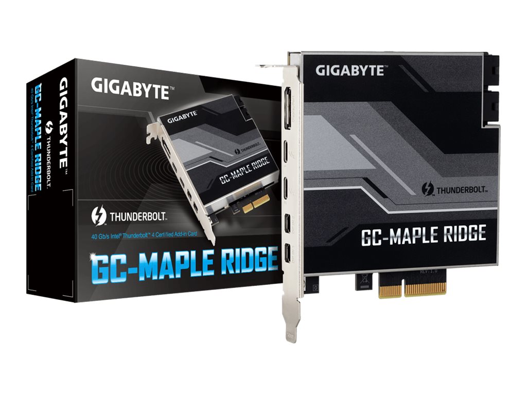 GIGABYTE Intel Thunderbolt 4 Certified add-in card 1xDP 2xMini DP 2xThunderbolt