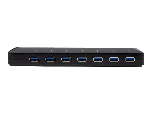 StarTech.com 7 Port USB 3.0 Hub plus dediziertem Ladeport - 2 x 2,4A Port - Desktop Hub und Schnellladestation - USB-Umschalter für die gemeinsame Nutzung von Peripheriegeräten - 7 Anschlüsse