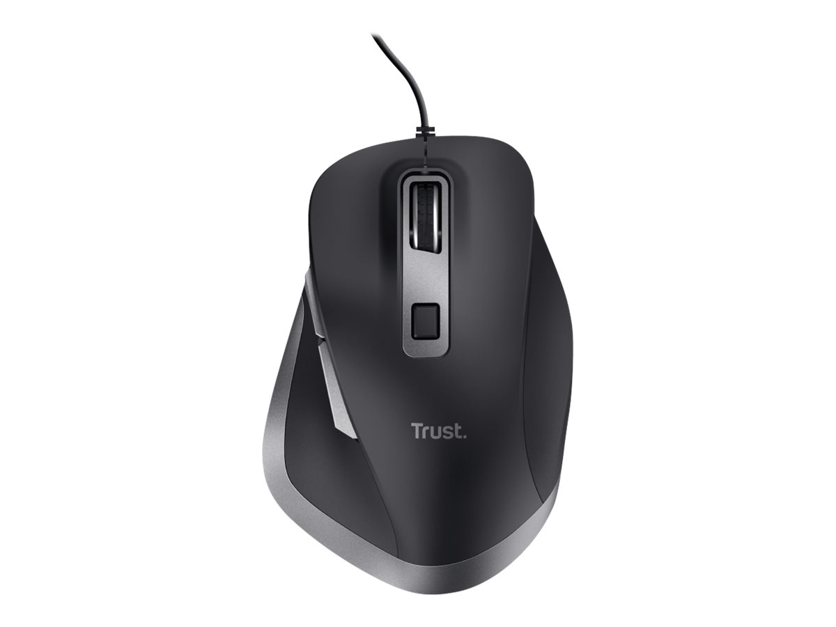 Trust Fyda Comfort Eco Maus ergonomisch kabelgebunden schwarz, silber Trust Fyda Comfort Eco Maus ergonomisch kabelgebunden schwarz, silber