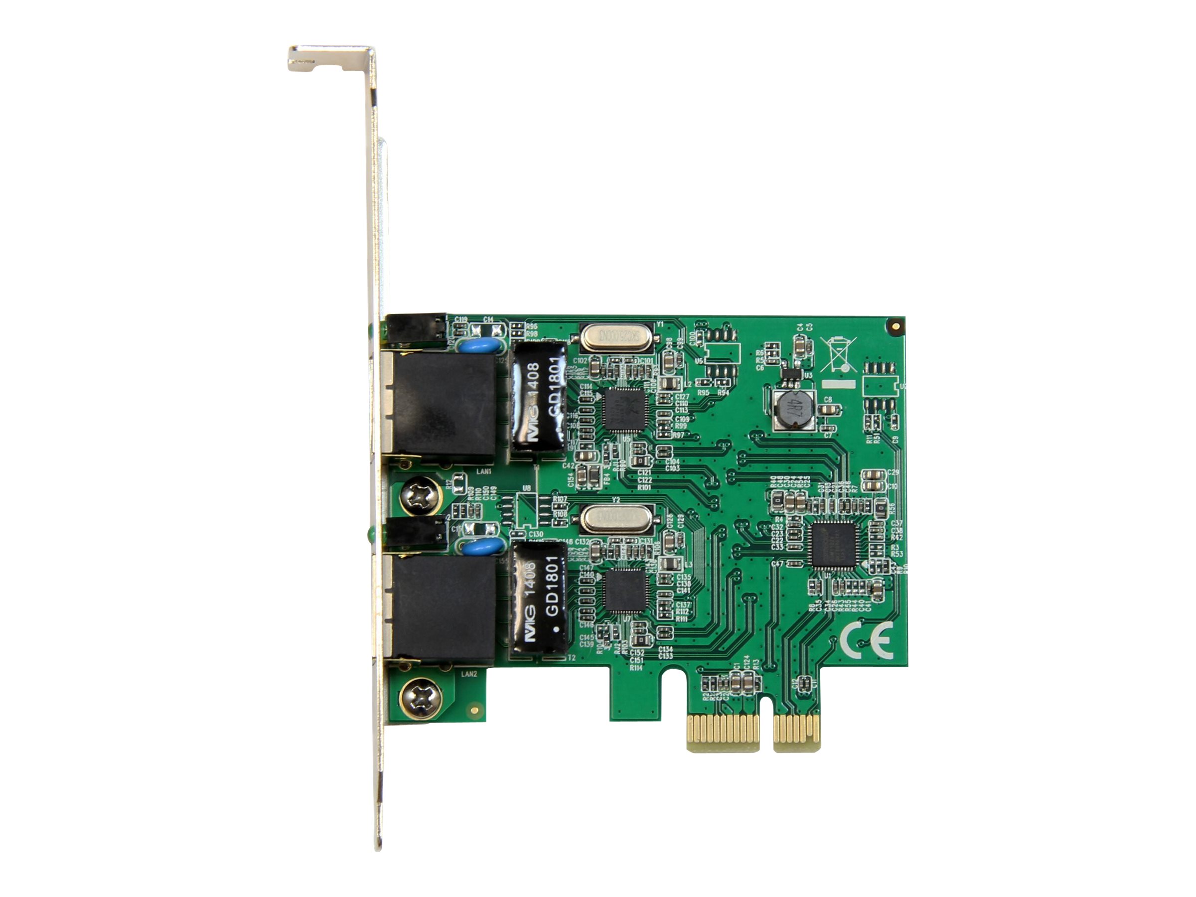 StarTech.com Dual Port Gigabit PCI Express Server Network Adapter Card - 1 Gbps PCIe NIC - Dual Port Server Adapter - 2 Port Ethernet Card (ST1000SPEXD4) - Netzwerkadapter - PCIe - Gigabit Ethernet x 2