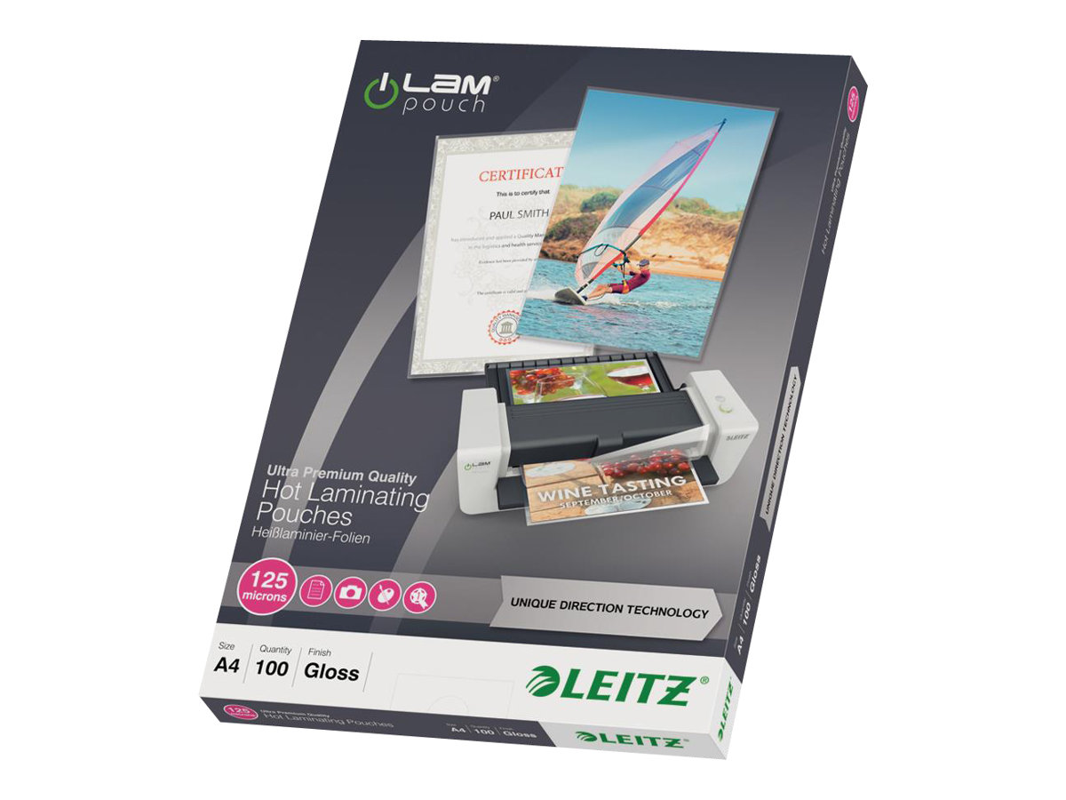 100 LEITZ UDT Laminierfolien glaenzend fuer A4 125 micron 100 LEITZ UDT Laminierfolien glaenzend fuer A4 125 micron