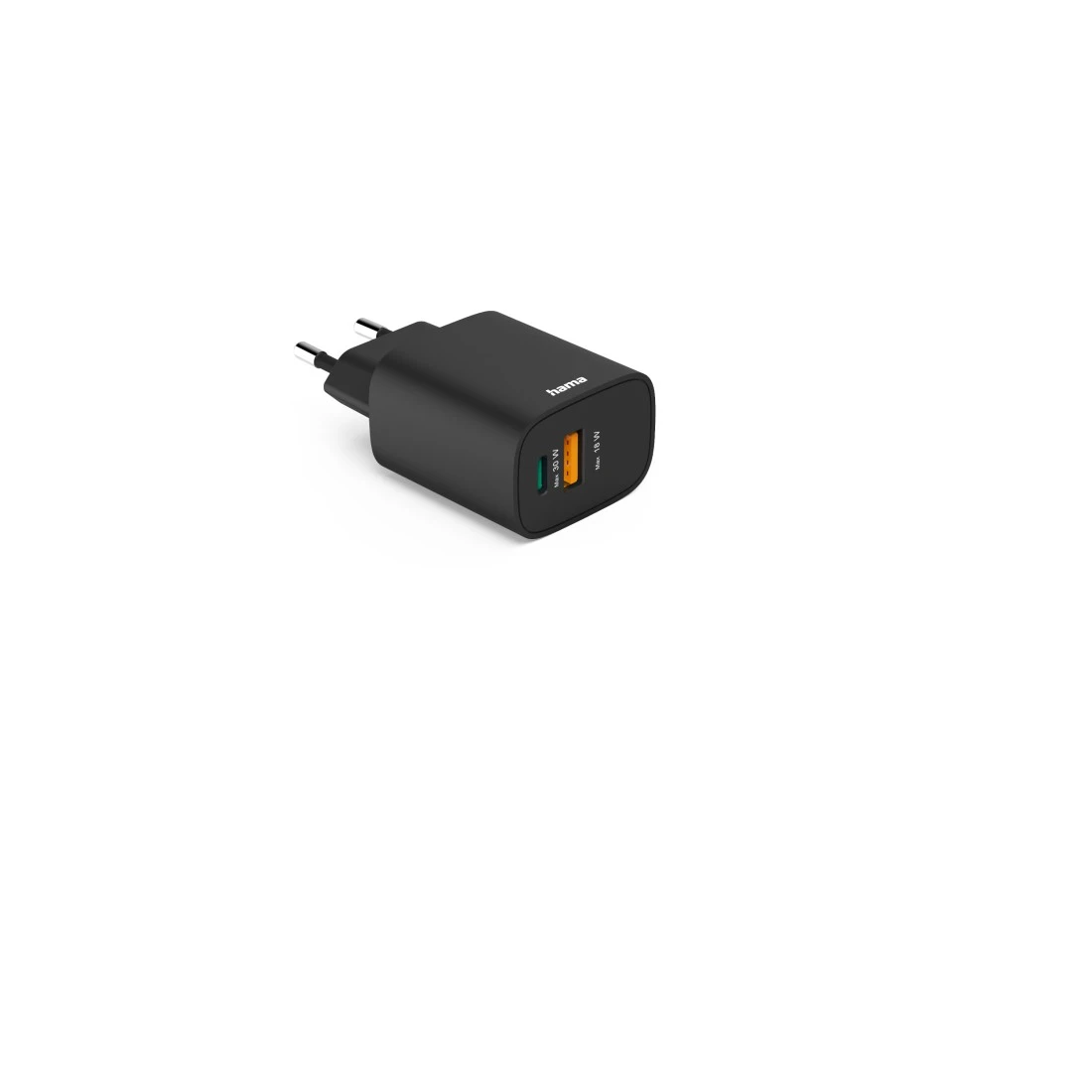Hama Schnellladegerät schwarz 30 Watt USB‑A USB‑C