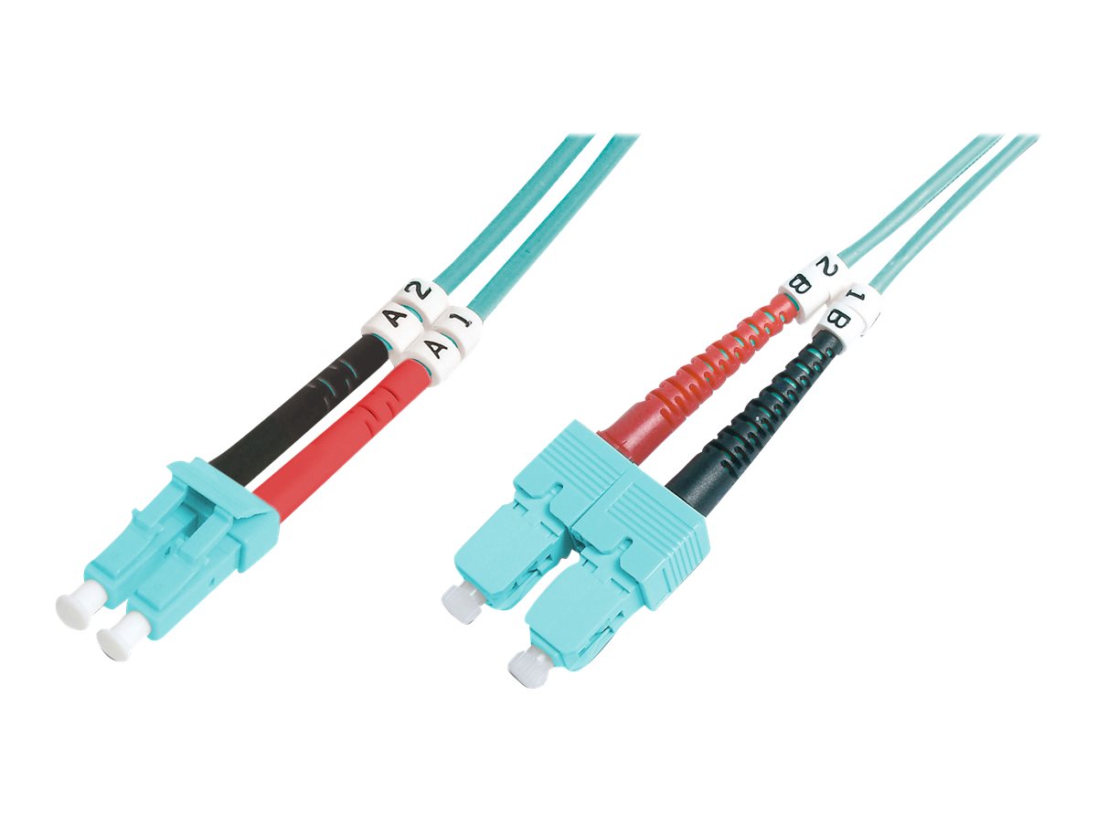 DIGITUS LWL Patchkabel LC -> SC 5.00m  Multimode Duplex OM3