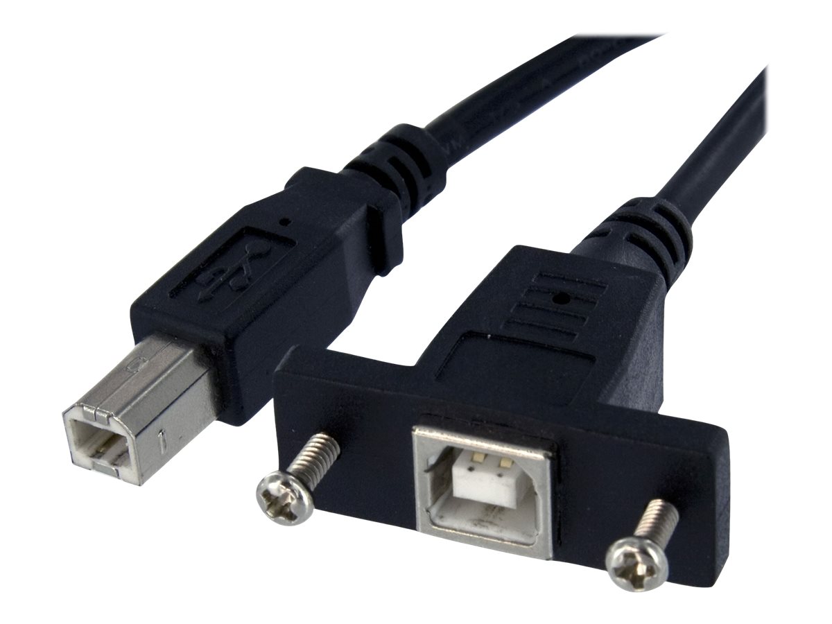 STARTECHCOM 3 ft Panel Mount USB Cable B to B FM