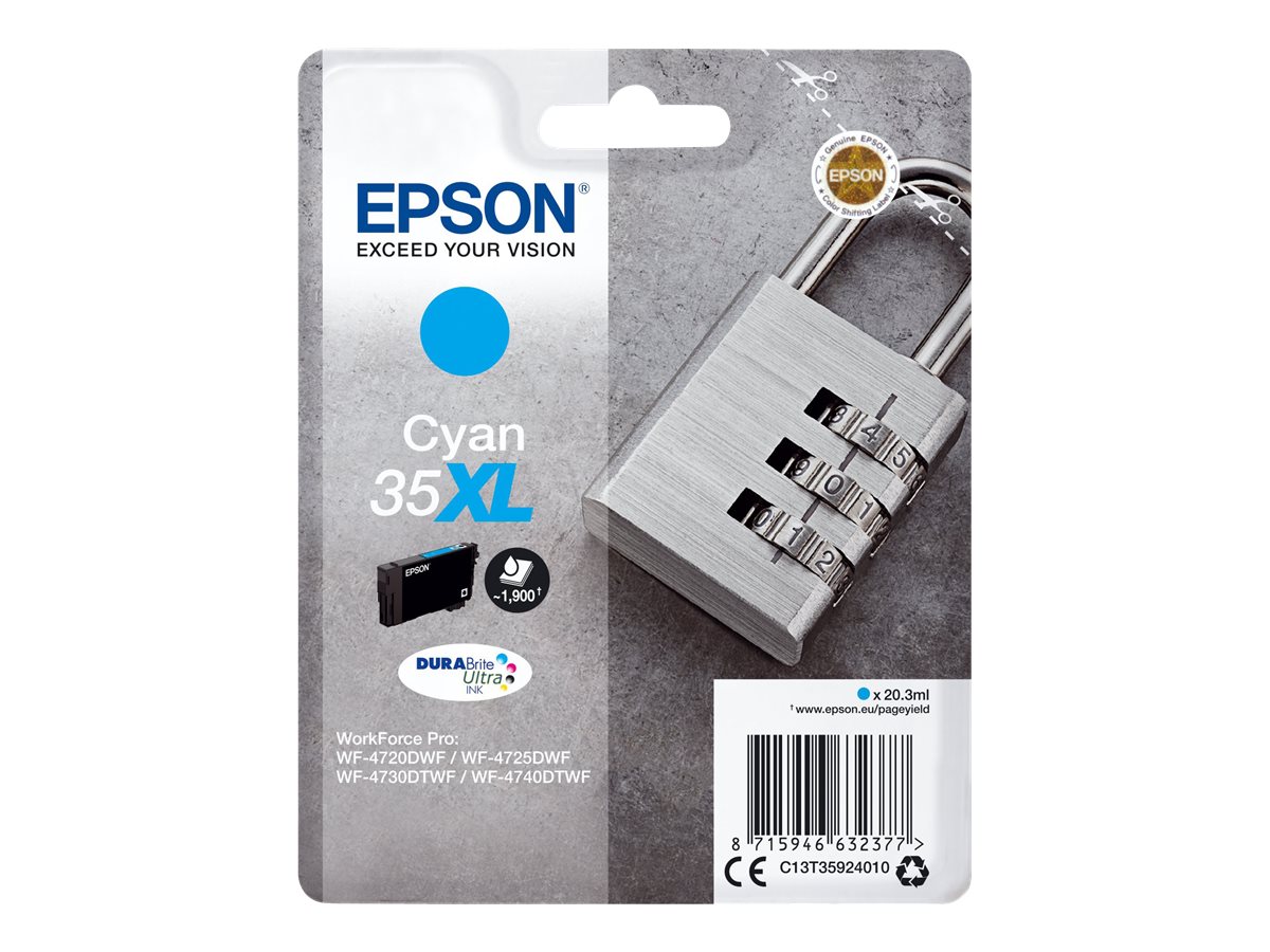 C13T35924010 EPSON WF Tinte cyan HC 1900 C13T35924010 EPSON WF Tinte cyan HC 1900