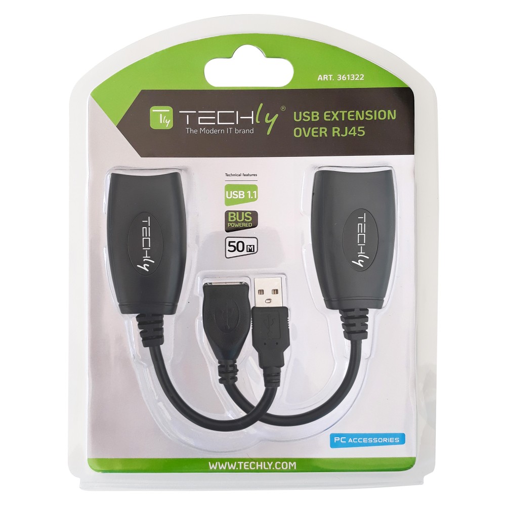 TECHLY USB Extender über Cat5e6 max 50m