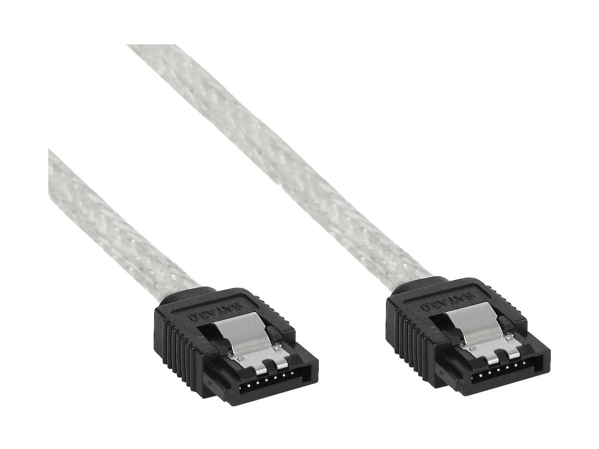 INLINE SATA 6Gb/s Kabel rund mit Lasche 0,75m