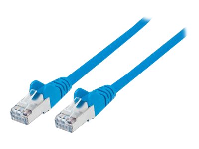 INTELLINET Cat6aPro Kabel Cat7 Rohkabel 1m blau RJ45 Vollkupfer LS0H halogenfrei AWG 26 vergoldete Kontakte 10 Gigabit