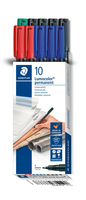 STAEDTLER Lumocolor Folienstifte farbsortiert permanent, 10 St
